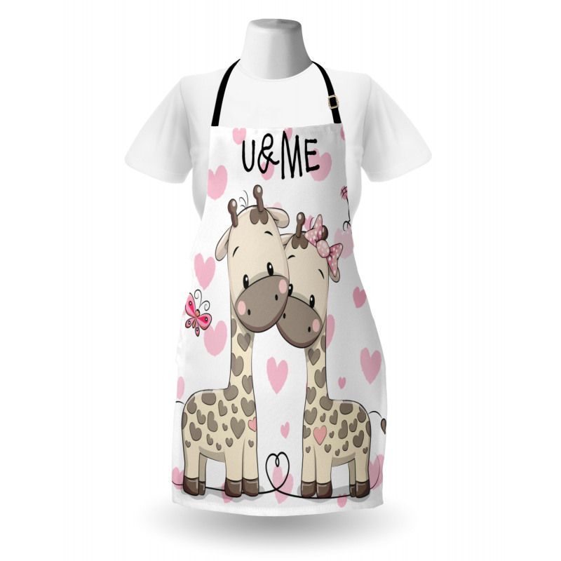 Baby Giraffes and Hearts Apron