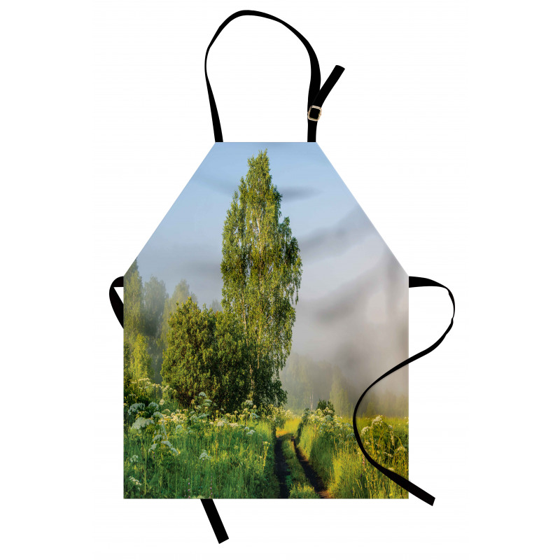 Path with Trees Flowers Apron