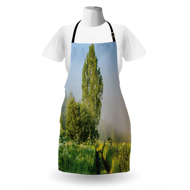 Path with Trees Flowers Apron