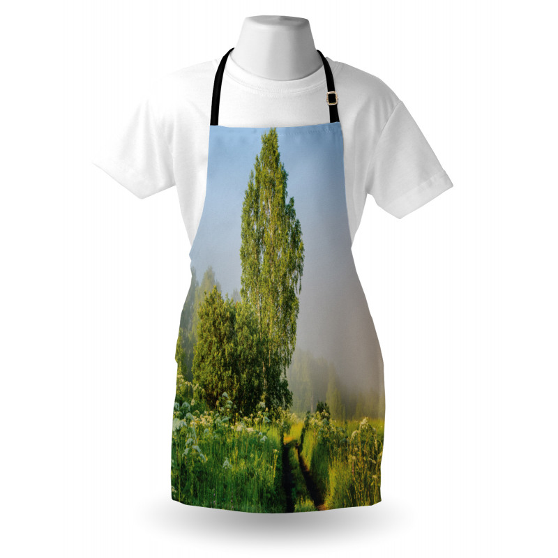 Path with Trees Flowers Apron