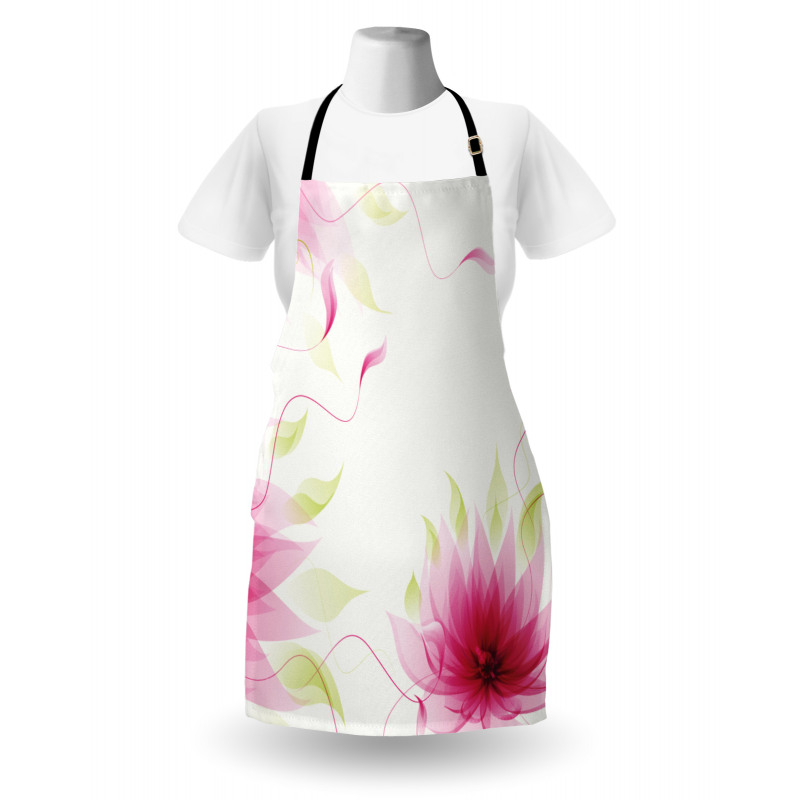 Abstract Natural Lotus Apron