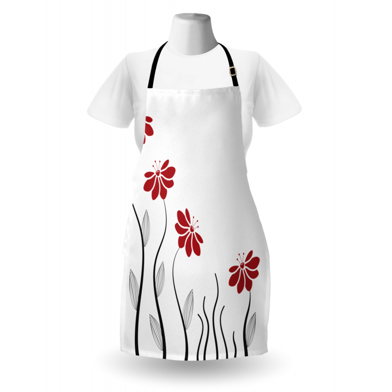 Modern Floral Petals Apron