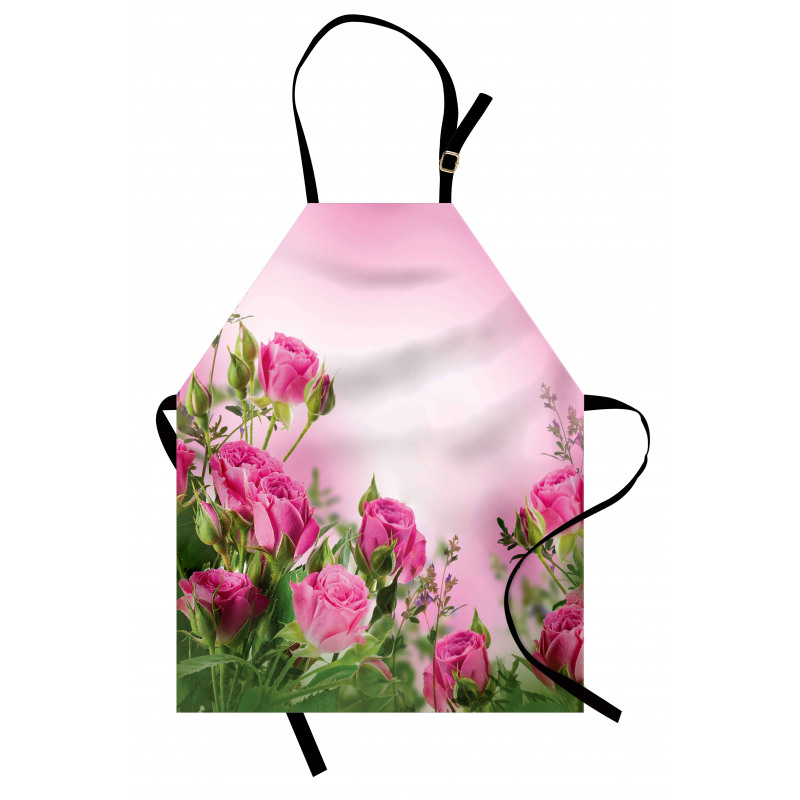 Spring Season Roses Buds Apron