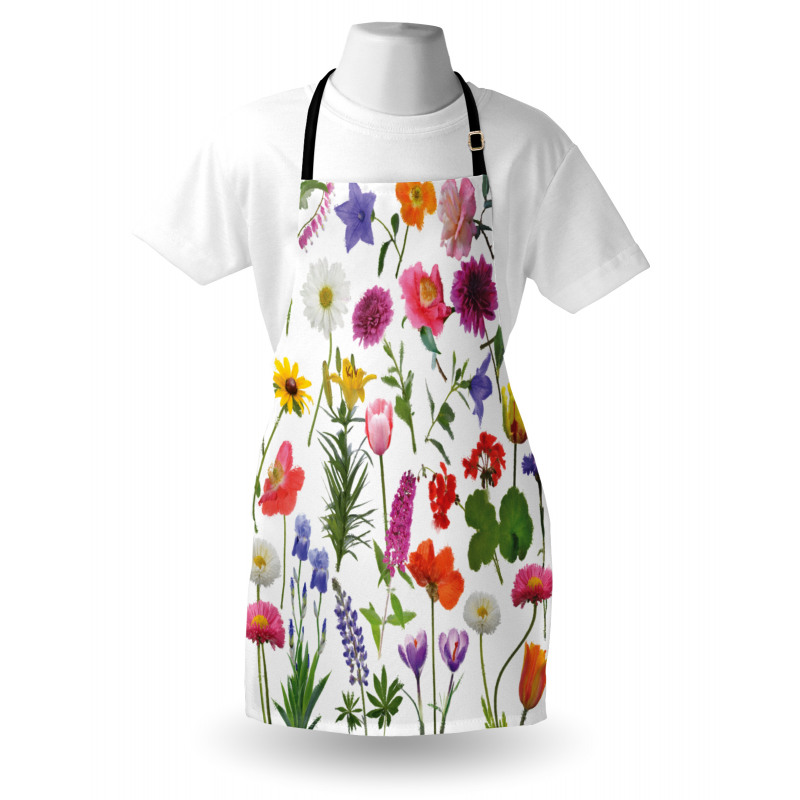 Colored Roses Tulips Apron