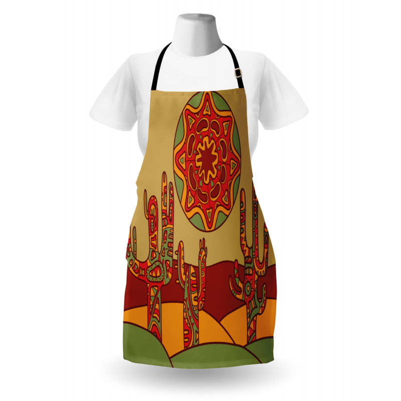 Tribal Design Cactus Apron