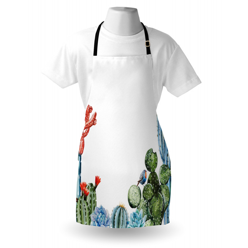 Cactus Flowers Birds Apron