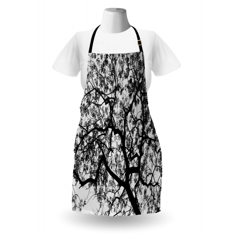 Spooky Black Tree Branch Apron