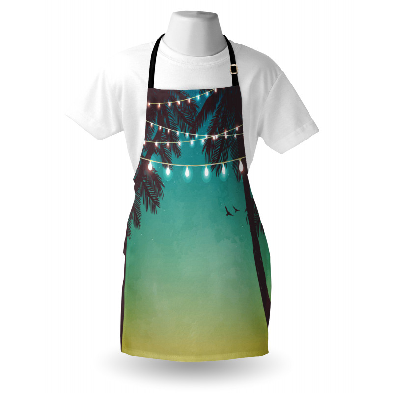 Night Time Sunset Palms Apron