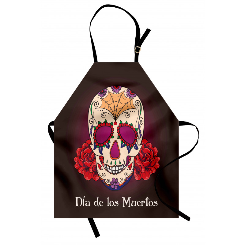 Meksika Mutfak Önlüğü Ölüler Günü Desenli
