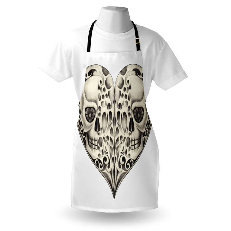 Twin Heart Design Apron