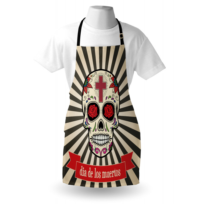 Skull on Sunburst Apron