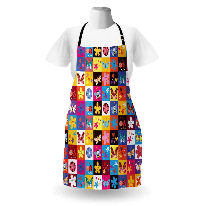 Beetles Flowers Bees Apron