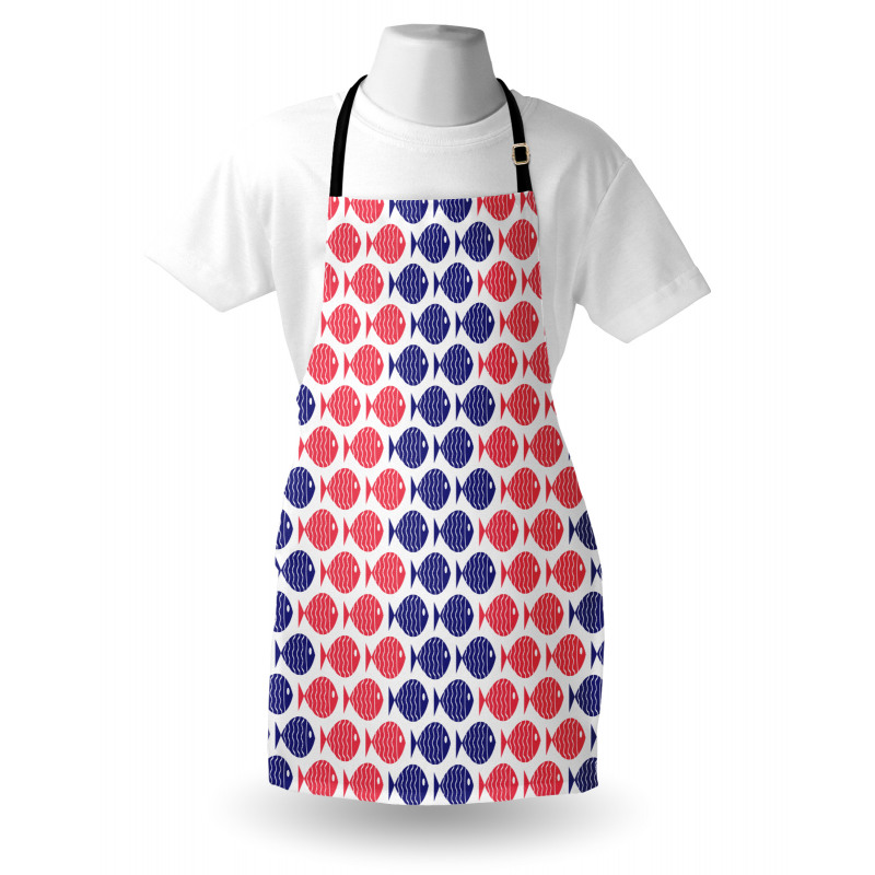 Nautical Fish Theme Design Apron