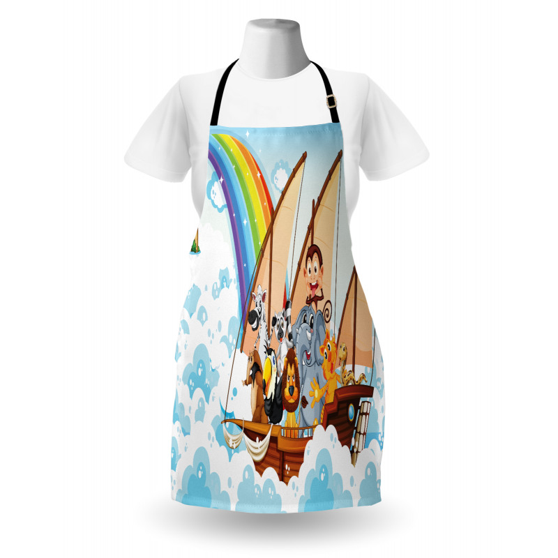 Noah's Ark in Clouds Apron