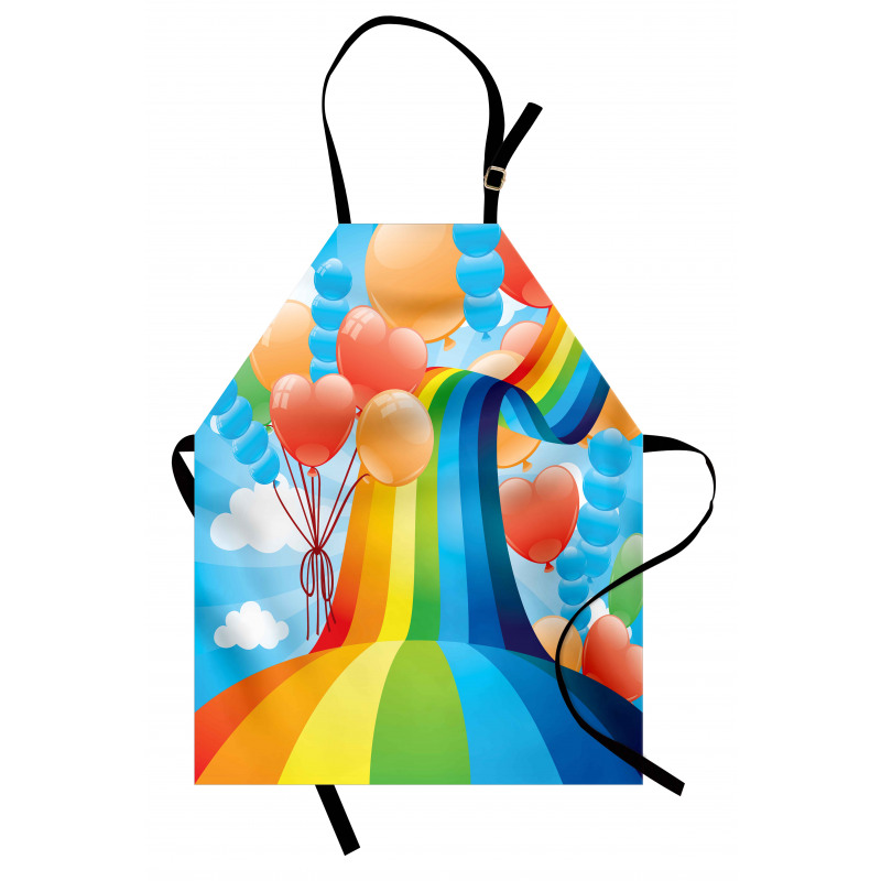 Rainbow Romantic Hearts Apron