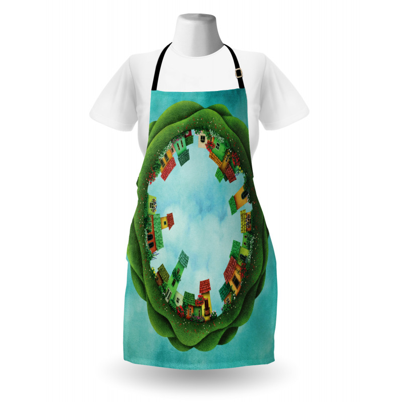 Small Town Round Artwork Apron