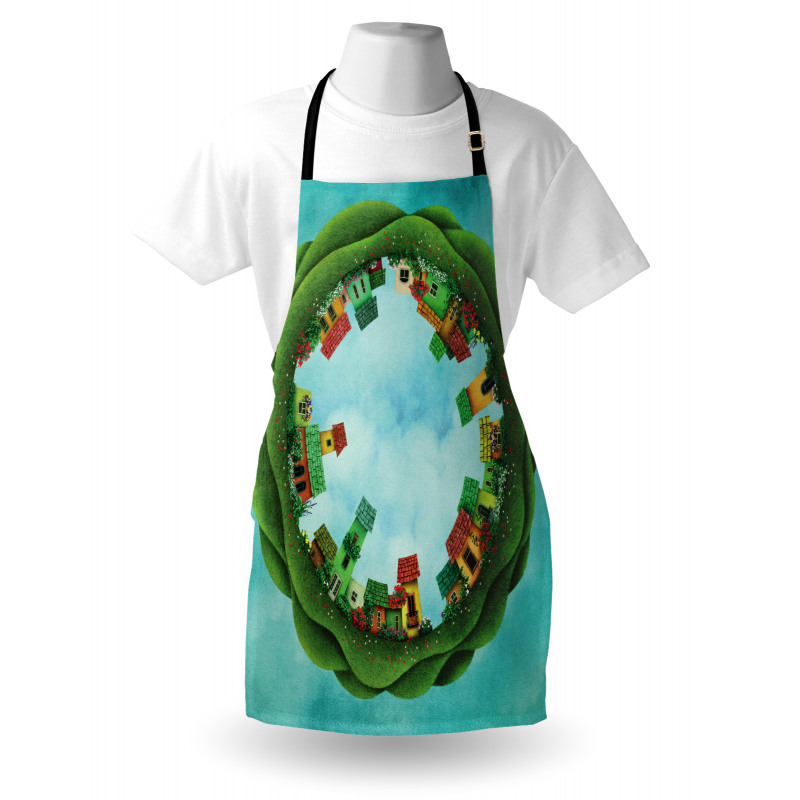 Small Town Round Artwork Apron