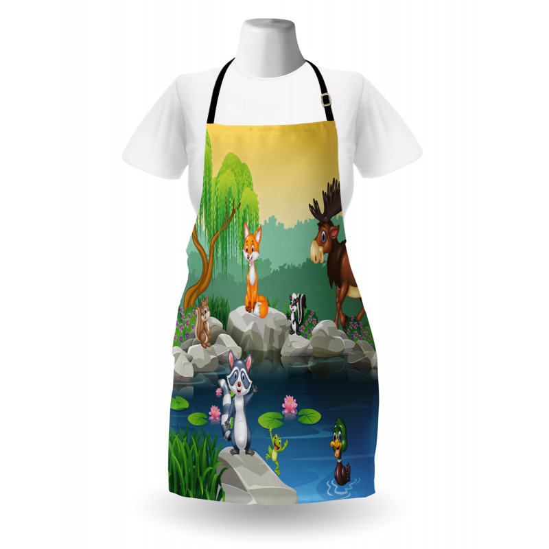 Funny Mascot Animals Apron