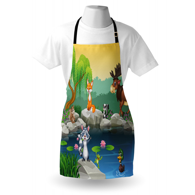 Funny Mascot Animals Apron