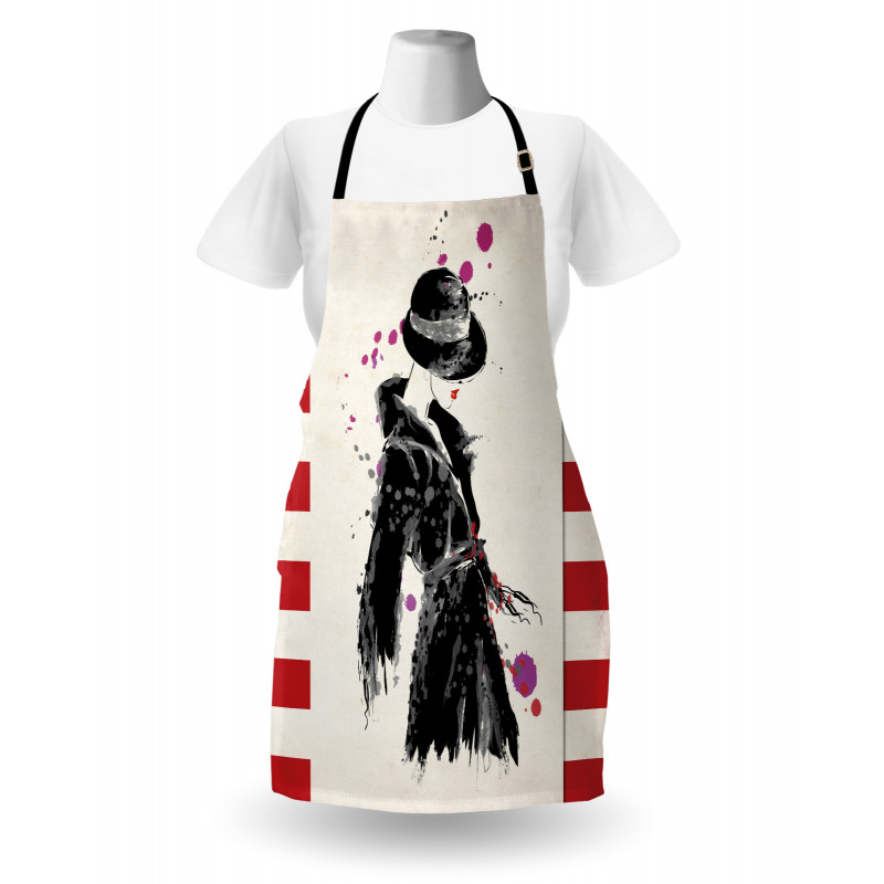 Modern Woman in Coat Apron