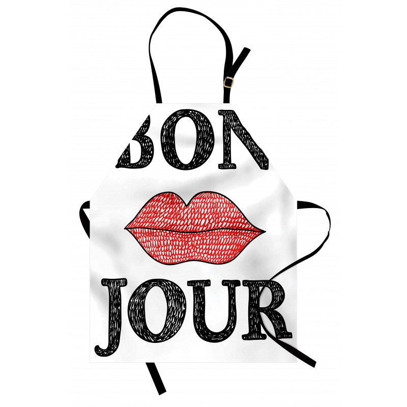 Vintage Bon Jour Words Apron