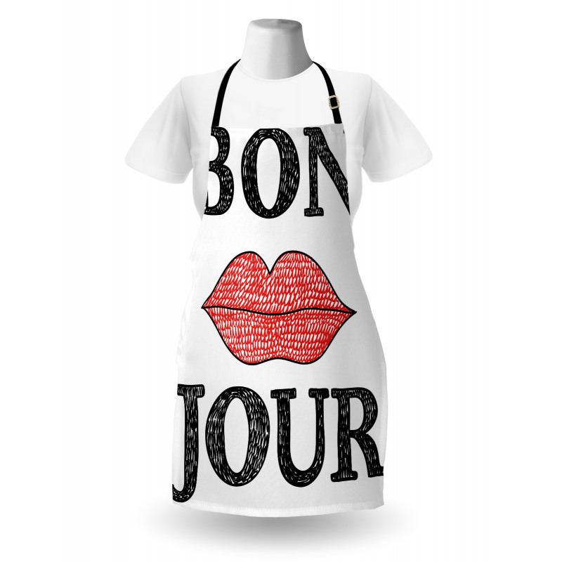 Vintage Bon Jour Words Apron