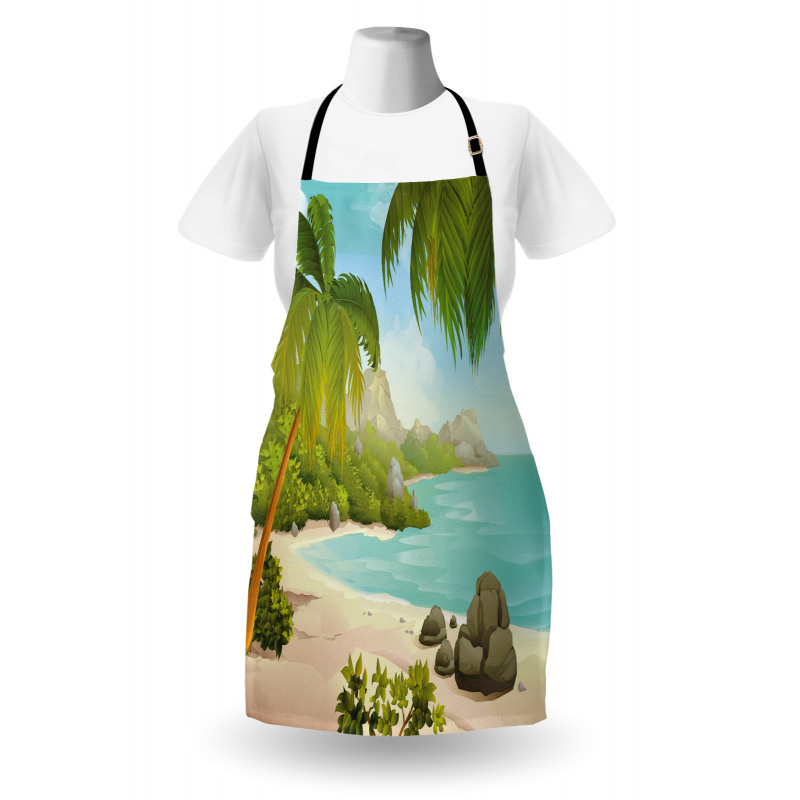 Palm Trees and Rocks Apron