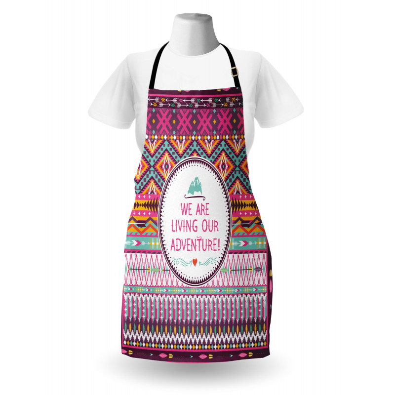 Striped Geometric Apron