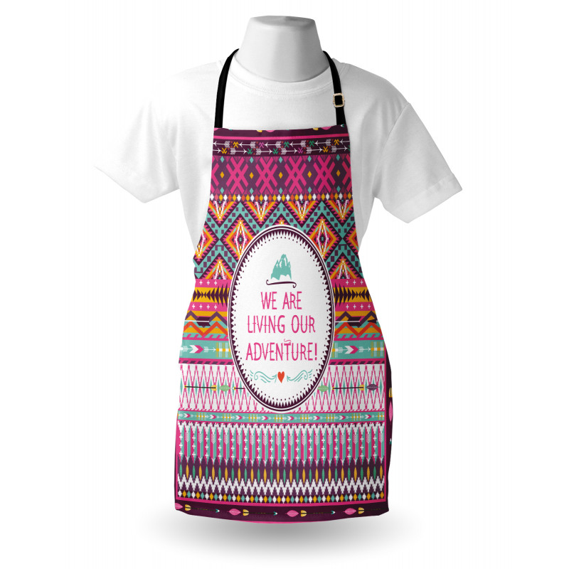 Striped Geometric Apron