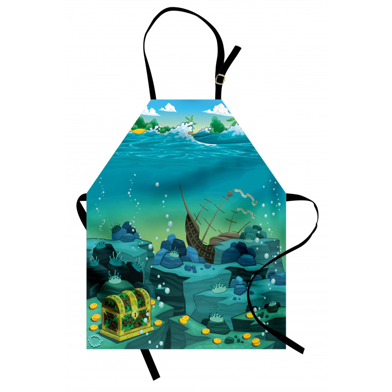 Sunk Ship Pirate Kids Apron