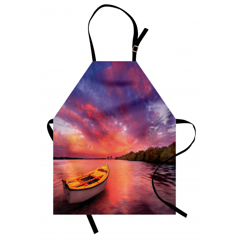 Sea Coast with a Rowboat Apron