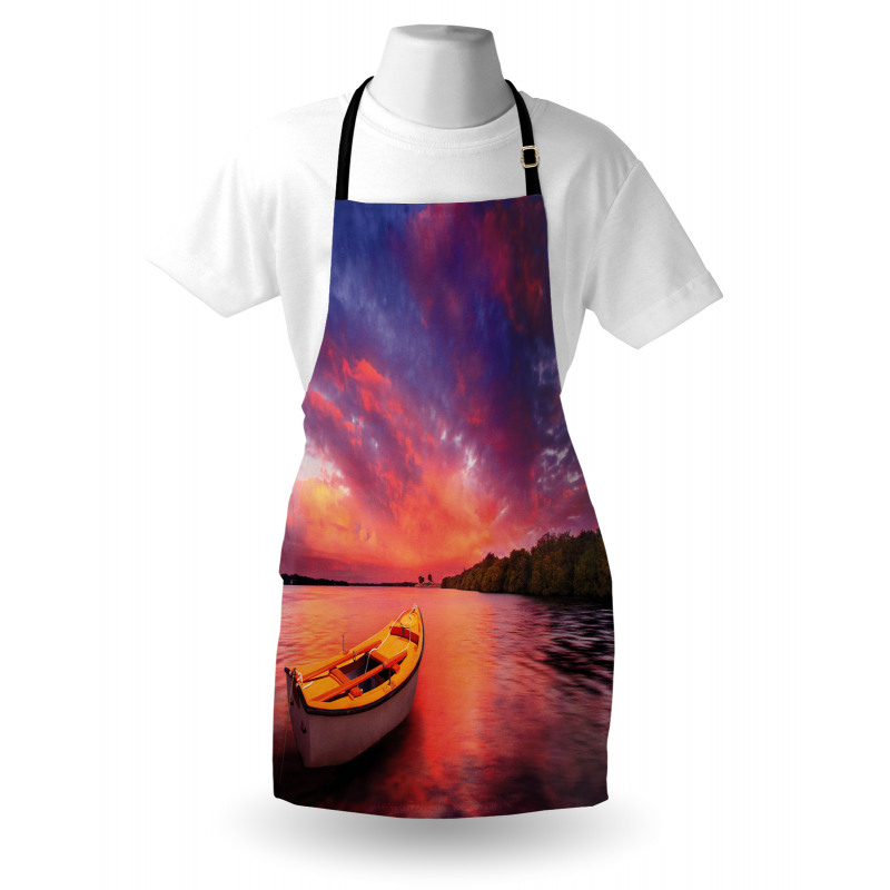 Sea Coast with a Rowboat Apron