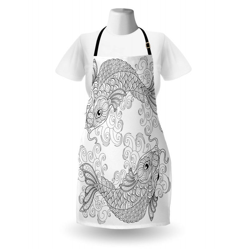 Koi Fish Pattern Apron