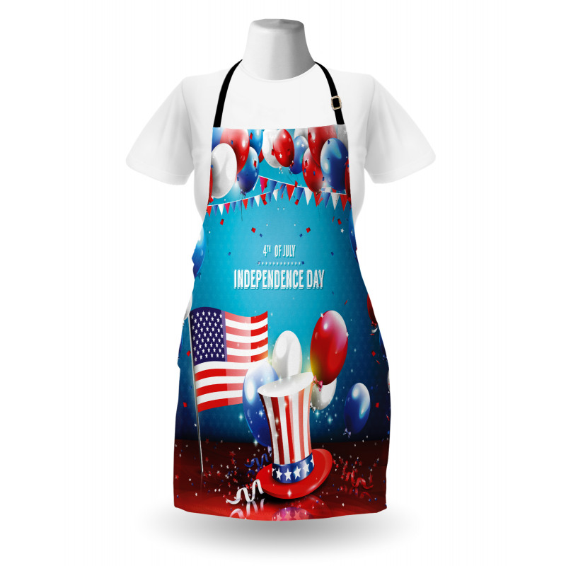 Uncle Sam Hat Flag Apron