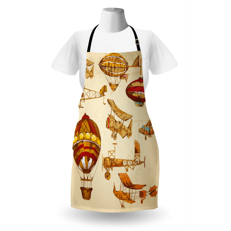 Vintage Baloons Planes Apron