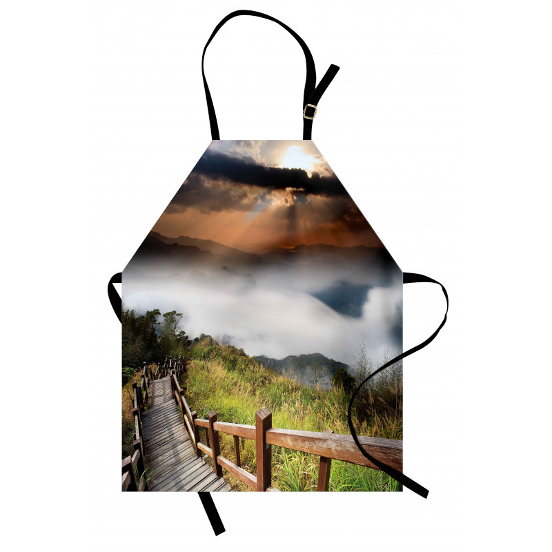 Hazy Foggy Sky Italian Apron