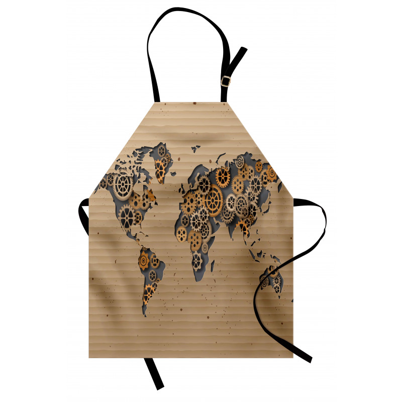 Old Hipster World Map Apron