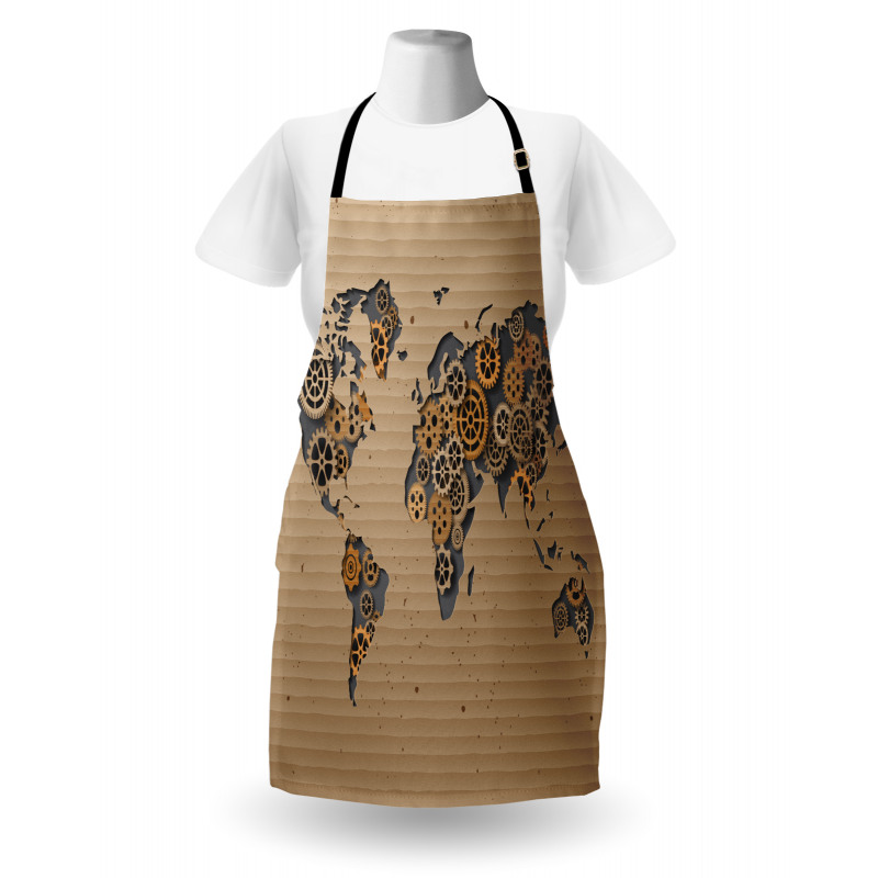 Old Hipster World Map Apron
