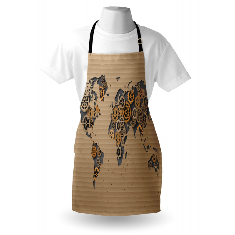 Old Hipster World Map Apron