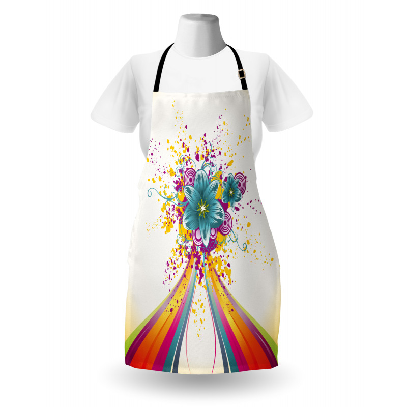 Rainbow Colored Buds Apron