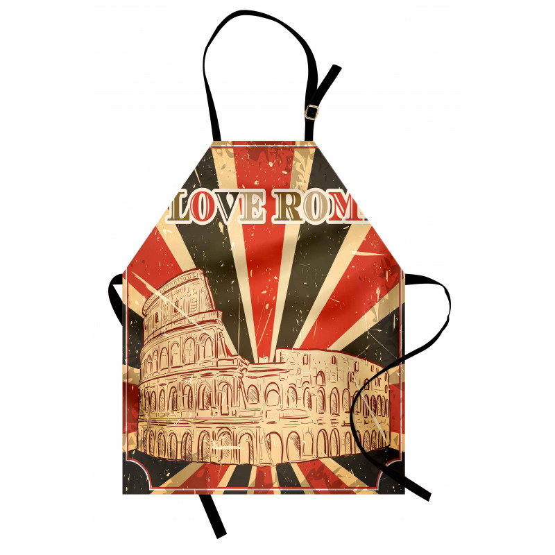 Italian Rome Lettering Apron