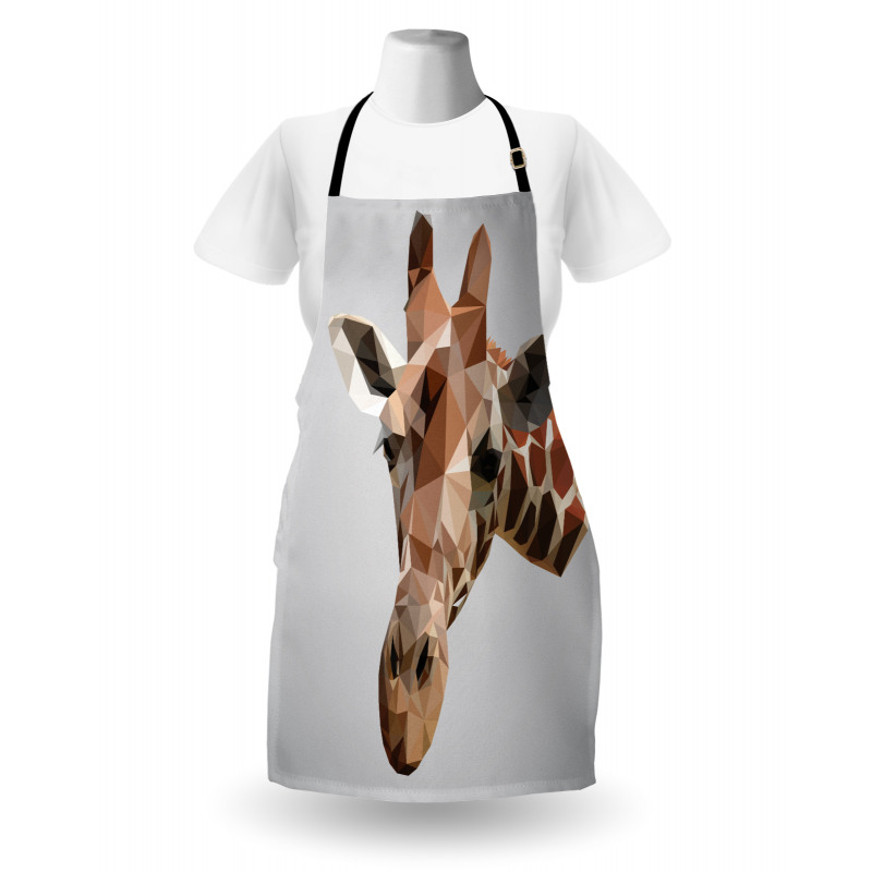 Hayvan Deseni Mutfak Önlüğü Geometrik Zürafa