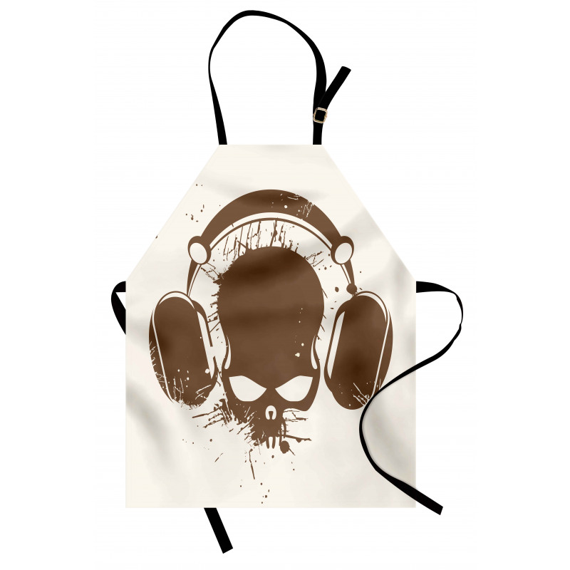 DJ Grunge Retro Skull Apron