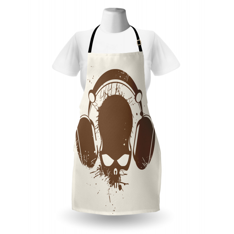 DJ Grunge Retro Skull Apron