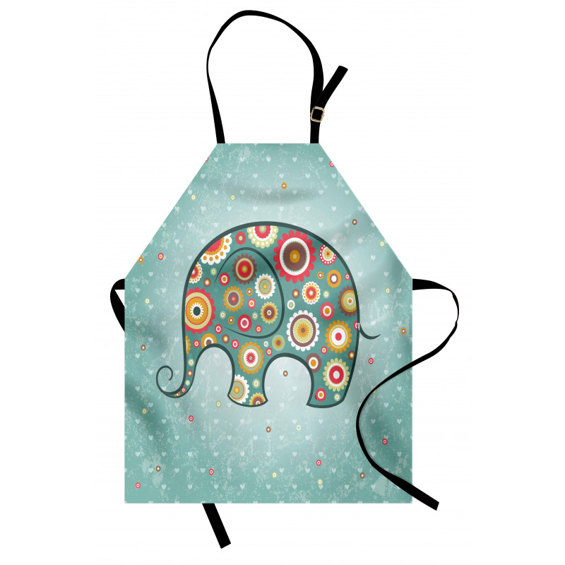 Elephant with Flowers Apron