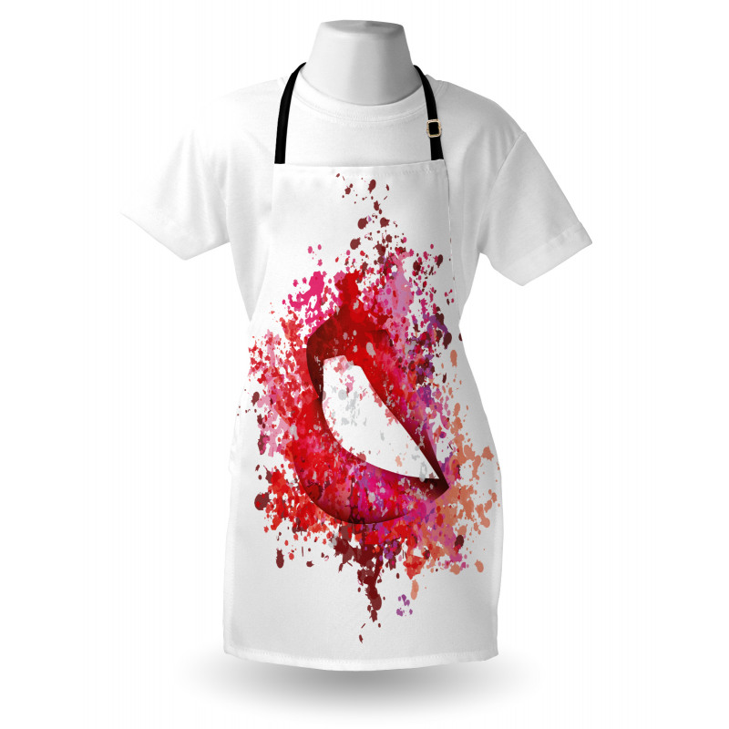 Smiling Woman Lips Effects Apron