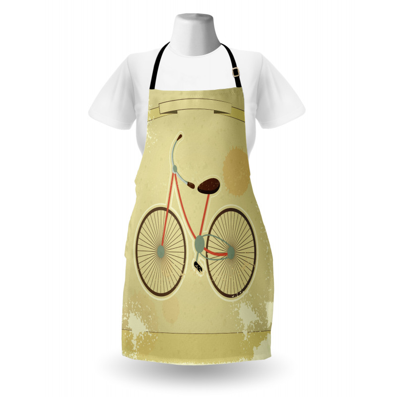 Bisikletli Mutfak Önlüğü Soyut Bisiklet Resmi