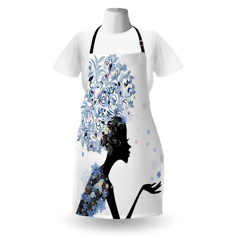 Flower Haired Snowflakes Apron