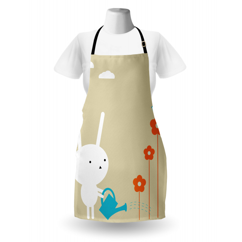 Bunny with Flowers Apron