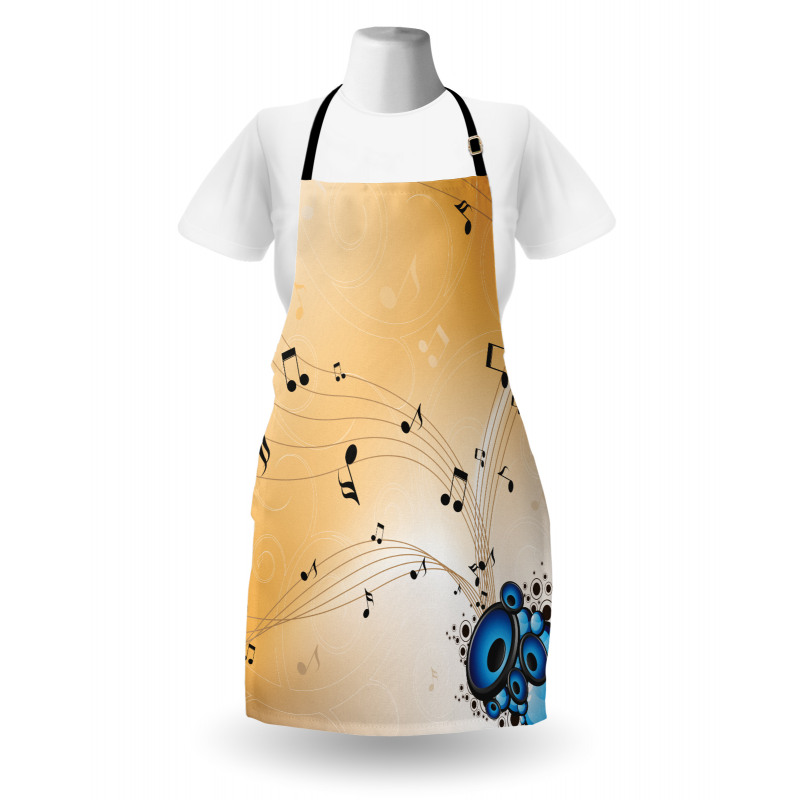 Abstract Melodies Notes Apron